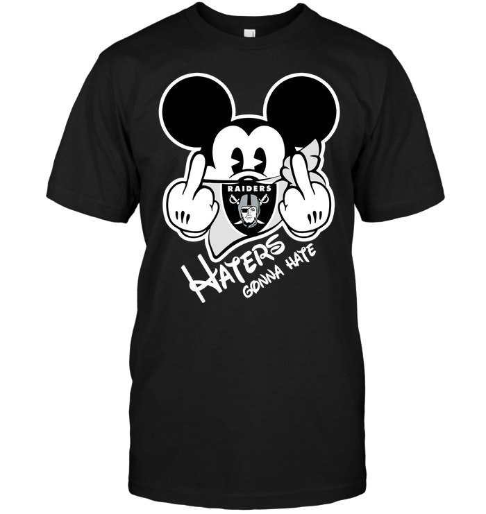Oakland Raiders "haters Gonna Hate" Mickey Mouse T-Shirt